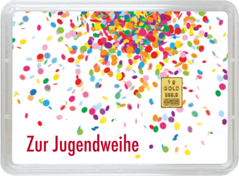 1g Goldbarren Glückwunsch zur Jugendweihe