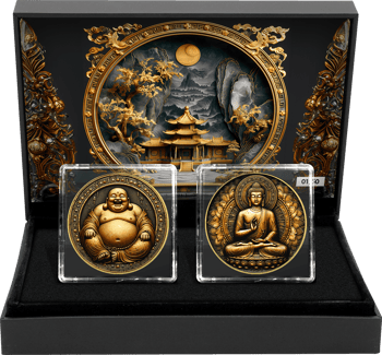 Buddha Silber Set 2024 (Auflage: 50 | coloriert | vergoldet)