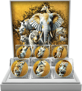 Golden Wildlife Silber Set 2024 (Auflage: 100 | teilvergoldet)