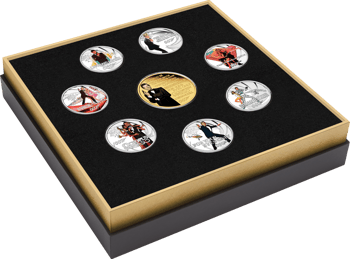 Silber James Bond Hommage Roger Moore Set 2024 (Auflage: 500 | Polierte Platte)