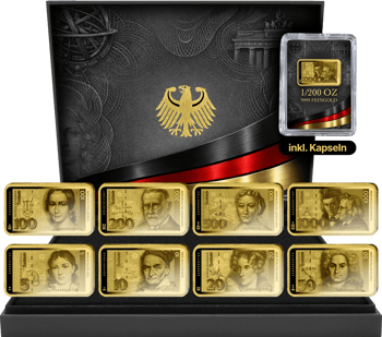 Deutsche Mark Gold Münzbarren Set (Auflage: 250 | Polierte Platte)