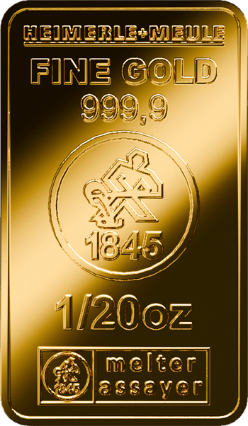 1/20 Unze Goldbarren Heimerle und Meule (Kettner Edelmetalle)