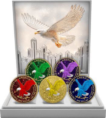 American Eagle Edelstein Silber Set 2025 (Auflage: 50 | teilvergoldet)