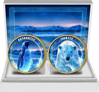 Polartiere Silber Set 2025 (Auflage: 50 | teilvergoldet)