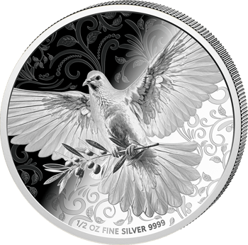 1/2 Unze Silber Friedenstaube 2026 (Auflage: 5.000 | Polierte Platte)
