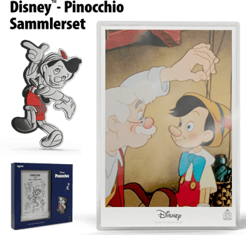 Silber Disney Pinocchio Set 2026 (Auflage: 1.000 | Polierte Platte | 5g + 3/4oz)