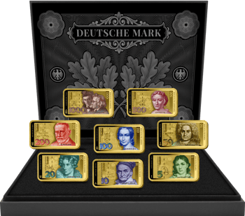 Deutsche Mark Geldscheine Silber Set (Auflage: 50 | teilvergoldet)