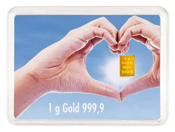 1g Goldbarren "Für eine goldene Zukunft" (Kippbild)