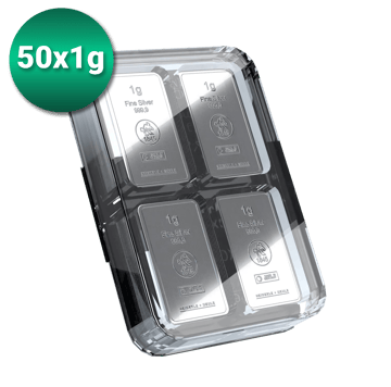 50 x 1g Silber Heimerle und Meule UnityBox