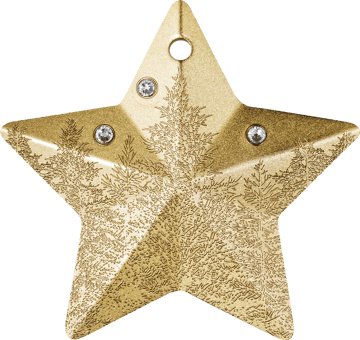 1 onza de plata Holiday Ornament 2025 (tirada: 499 | dorada)