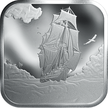 Square Coin 1/2 Unze