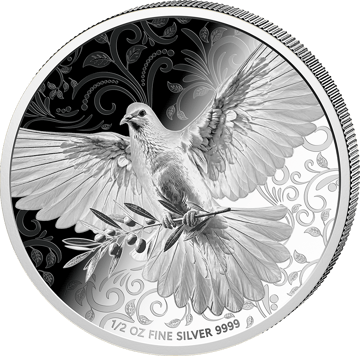 1/2 Unze Silber Friedenstaube 2026 (Auflage: 5.000 | Polierte Platte)