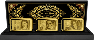 Deutsche Geldscheine Gold 3er Set 2026 (Auflage: 50 | Polierte Platte)