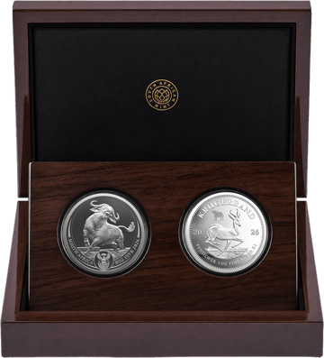 Big Five III Krugerrand de Plata Set Marca Privada Búfalo 2026 (Tirada: 1.000 | Prueba)