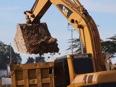 Moderne Baumaschinen
