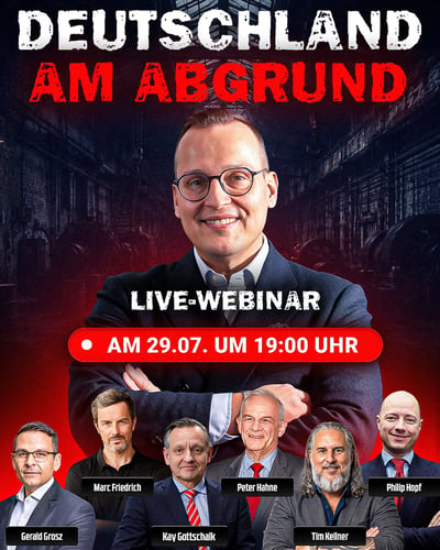 Live-Webinar 29.07.2026: Deutschland am Abgrund – Vermögen jetzt schützen