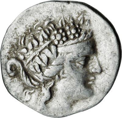 Silber Tetradrachme Dionysos und Herakles (146-50 v. Chr. | Original von der Insel Thasos)