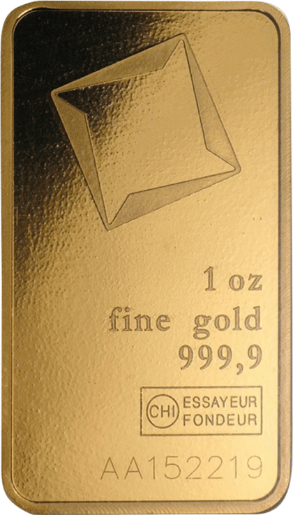 1 ounce minted bar · Front