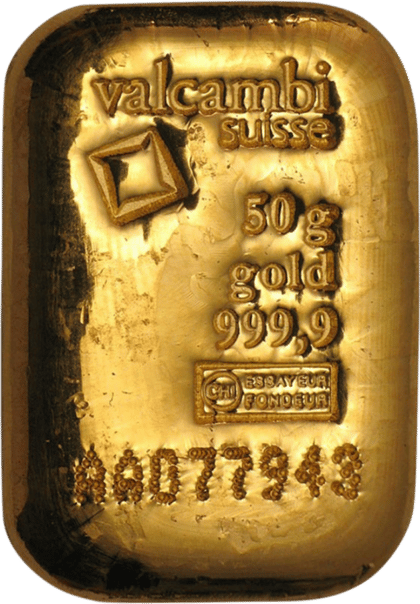 50 g Gussbarren · Vorderseite