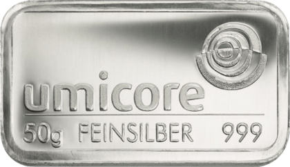 Silberbarren 50 g