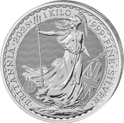 1 Kilo Silber · Britannia-Seite