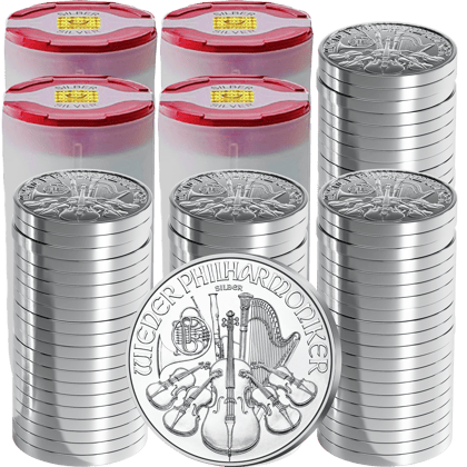 80 × 1 Unze Silber Wiener Philharmoniker 2026