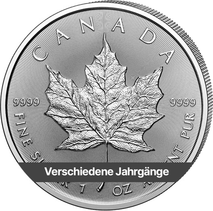 1 Unze Silber, verschiedene Jahrgänge
