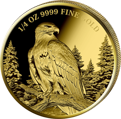 1/4 ounce gold Golden Eagle 2026 · Design side with the golden eagle