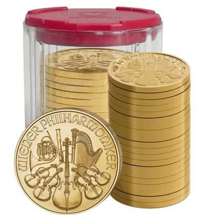 20 × 1/4 Unze Gold Wiener Philharmoniker 2026