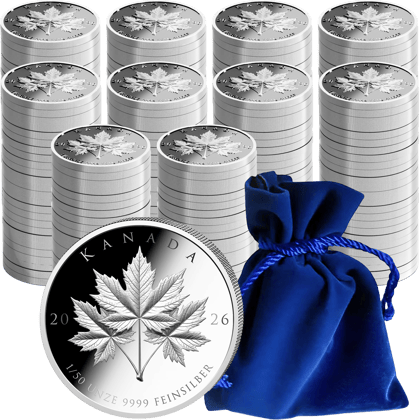 250 × 1/50 ounce of silver