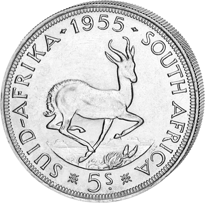5‑Schilling‑Münze, Seite mit dem Springbock