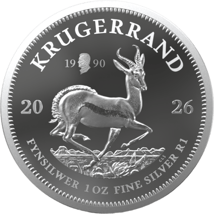 Silver Krugerrand 2026 with the Willy Brandt Privy Mark, springbok side