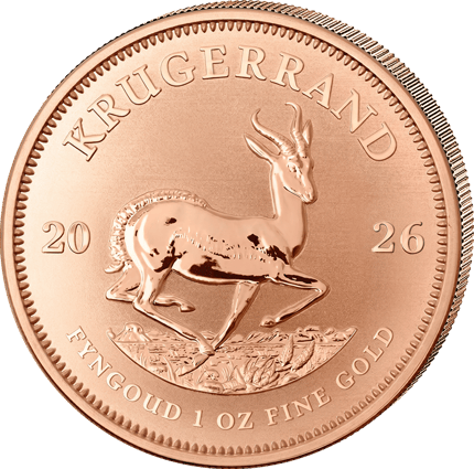Krugerrand Reverse Proof 2026 — mirrored springbok on a matte field