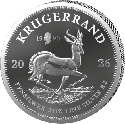Krügerrand Willy Brandt Privy Mark 2026 — springbok con el retrato de Brandt entre 19 y 90