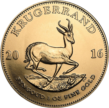 1 Unze Gold Krügerrand — Paul Kruger und Springbock