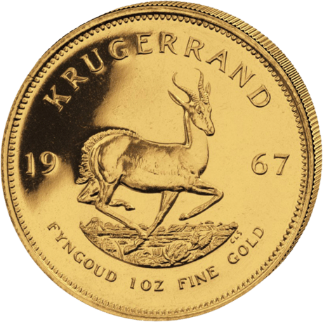 Der Krügerrand von 1967 mit original SA-Mint Papiertasche