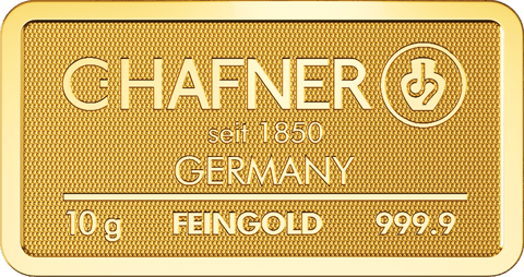 Goldbarren 10 g von C.Hafner