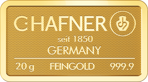 Goldbarren 20 g von C.Hafner