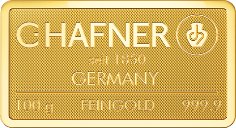 Goldbarren 100 g von C.Hafner