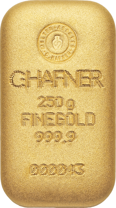 Goldbarren 250 g von C.Hafner