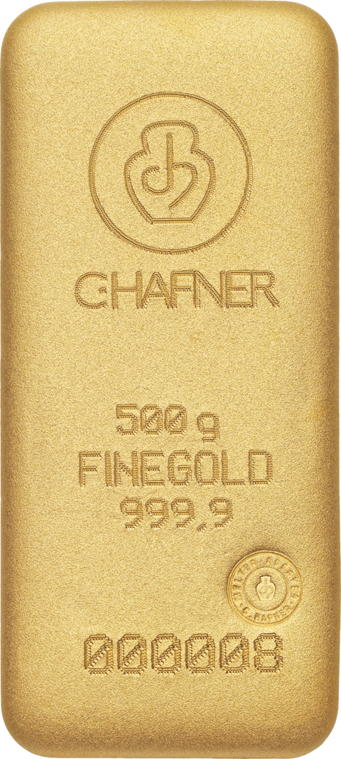 Goldbarren 500 g von C.Hafner