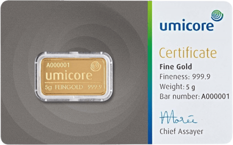 5 g Gold von Umicore