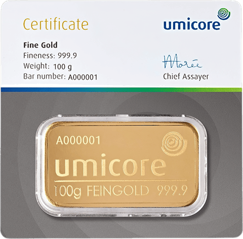 100 g Gold von Umicore