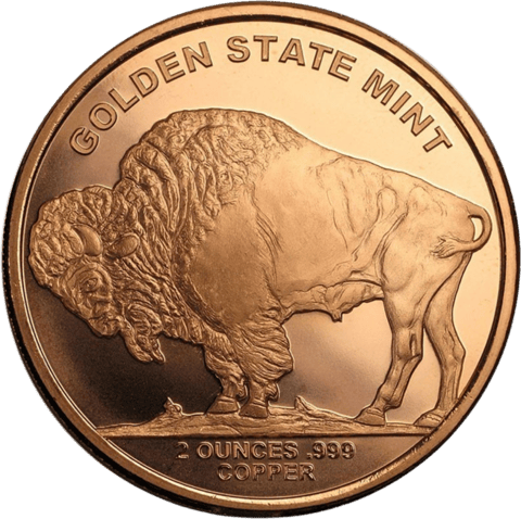 American Buffalo, Cobre, cara del bisonte