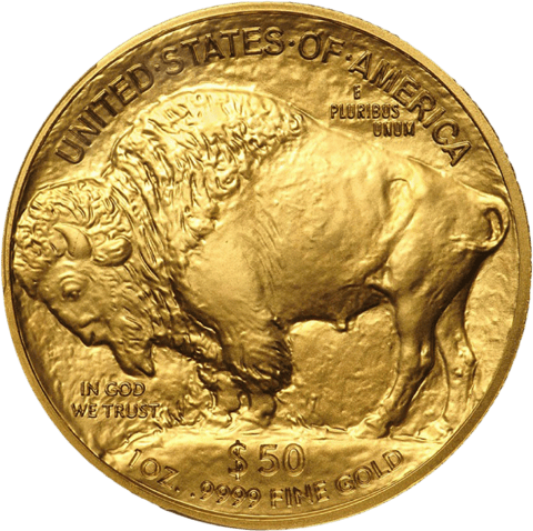 American Buffalo in Gold, bison side