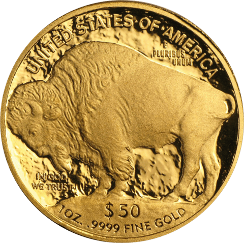 American Buffalo in Gold, bison side