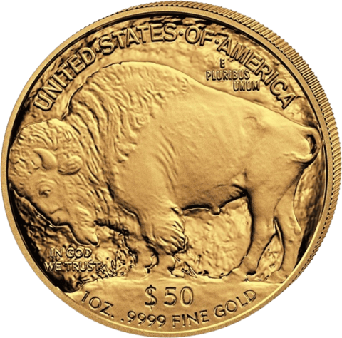 American Buffalo in Gold, bison side