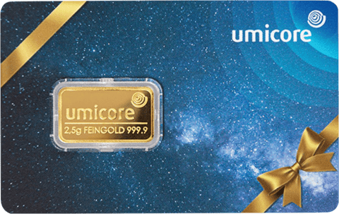 2,5 g Gold von Umicore