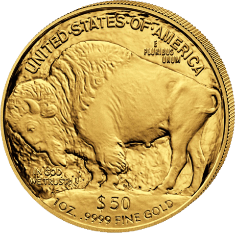 American Buffalo in Gold, bison side