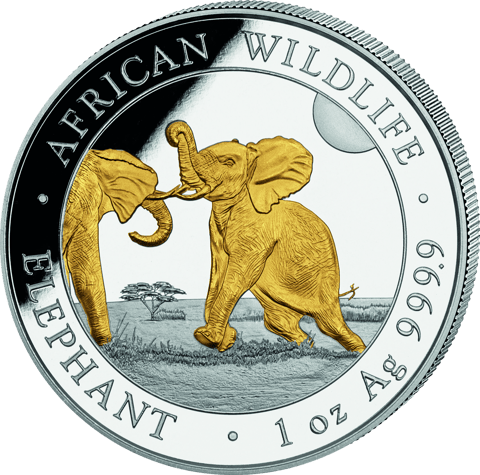 Somalia Elefant, 1 Unze, Abbildung
